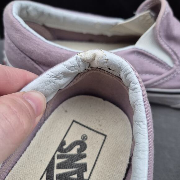 Vans Shoes Womens 6 Mens 4.5 Classic Slip On Purple Canvas Casual Round 721356 - Picture 5 of 6